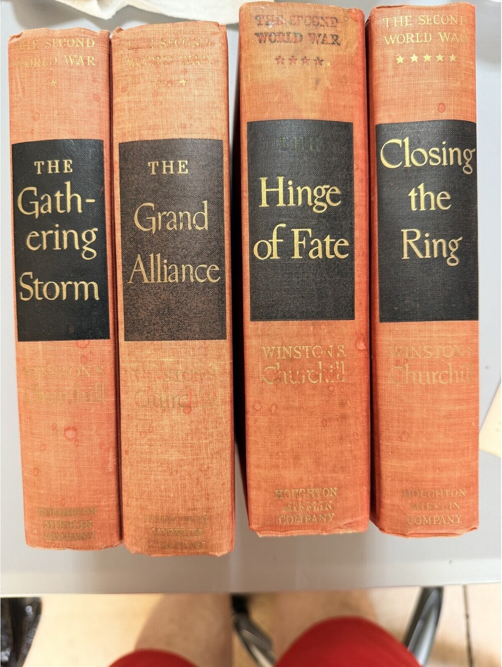 The Second World War Winston S Churchill 4-Vol Set Houghton Mifflin Cloth
